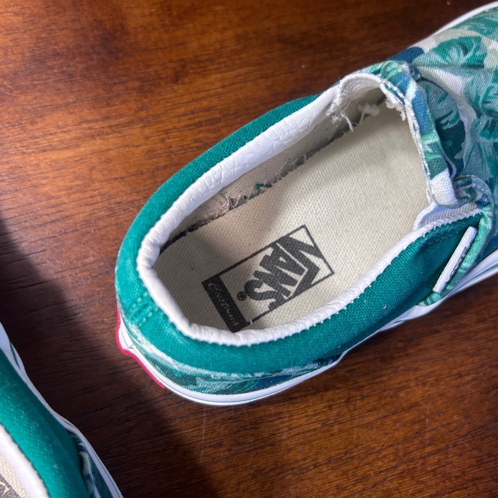 Vans Green Leaf Kids Slip-On Sneakers - Picture 7 of 8